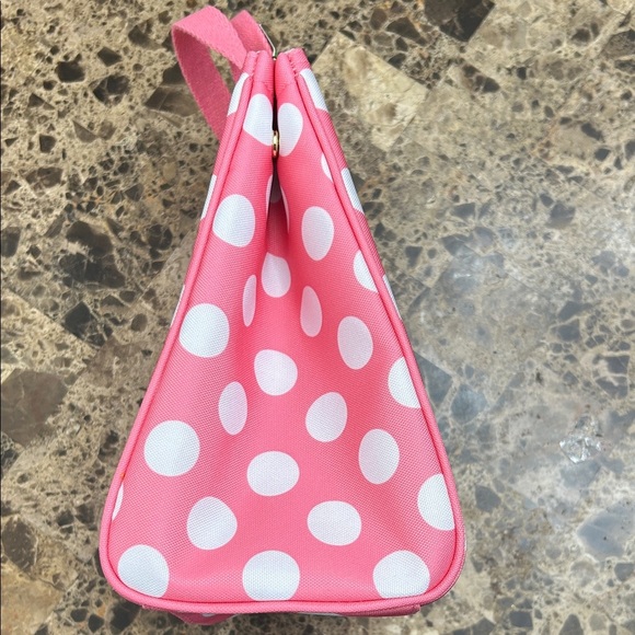 Kate Spade Pink and White Polka Dot lunch Tote - Picture 6 of 7
